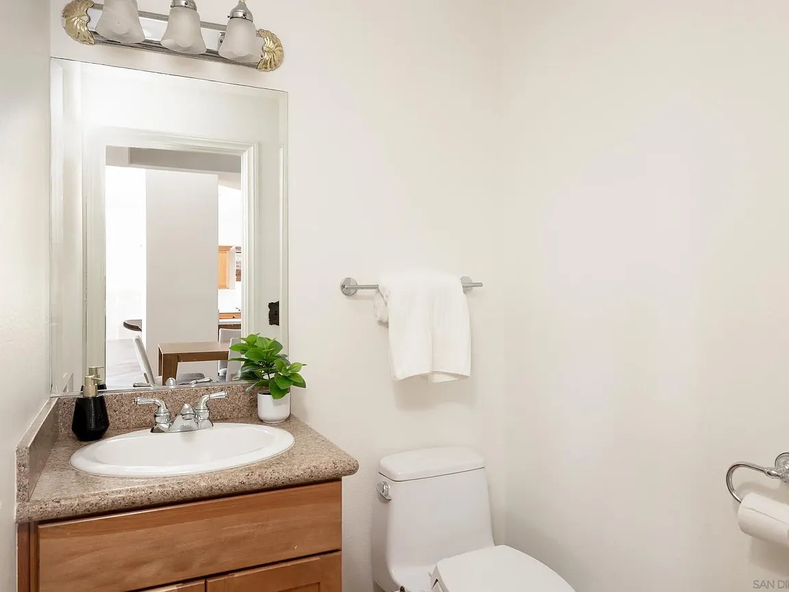 Powder bath off the main living area