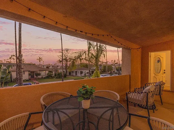 Balcony at sunset